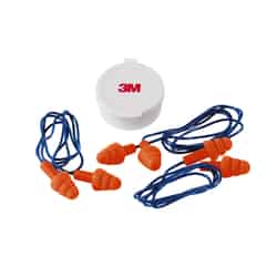 3M 25 dB Reusable Ear Plugs Polyurethane Foam Orange 3 pair