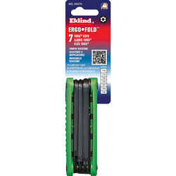 Eklind Tool Assorted Fold-Up Multi-Size in. 7 pc. Tamper Resistant Torx Hex Key Set