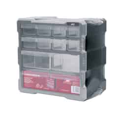 Ace 6-1/4 in. L x 10-9/16 in. W x 10 in. H Storage Organizer Plastic 12 compartment Gray