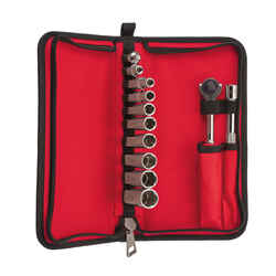 Milwaukee 3/8 in. drive Stainless Steel SAE Pivoting Ratchet Set 6 Point 12 pc.