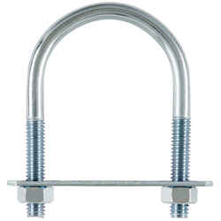 Hampton 3/8 in. x 2 in. W x 3 in. L Coarse Zinc-Plated Steel U-Bolt