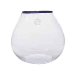 Decoris None Scent Clear Accent Candle Holder 8-1/2 in. H x 9-1/2 in. Dia.