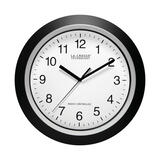 La Crosse Technology 12 in. L x 1 in. W Indoor Casual Atomic Wall Clock Glass/Plastic Black/Sil