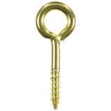 Ace 1/8 in. Dia. x 1 in. L Polished Brass Screw Eye 30 lb. 7 pk