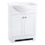 Continental Cabinets Euro Single Bright White Vanity Combo 33-1/2 in. H x 24 in. W x 12-1/2 in