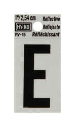 Hy-Ko 1 in. Vinyl Black E Letter Reflective Self-Adhesive