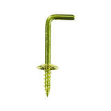 Ace Small Green Brass 1.5 in. L Shoulder Hook 4 pk 8 lb. Polished Brass