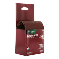 Ace 18 in. L x 3 in. W Aluminum Oxide Sanding Belt 50 Grit 2 pk Coarse