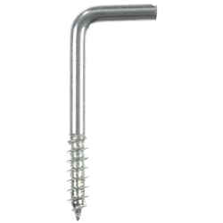 Ace Small Silver Steel Zinc-Plated 10 lb. 12 pk Square Bend Screw Hook 1 in. L