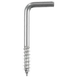 Ace Small Silver Steel Zinc-Plated 10 lb. 12 pk Square Bend Screw Hook 1 in. L