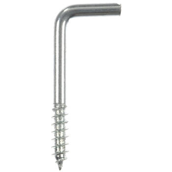 Ace Small Silver Steel Zinc-Plated 10 lb. 12 pk Square Bend Screw Hook 1 in. L