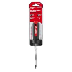 Milwaukee 4 in. Square #2 Screwdriver Chrome-Plated Steel Red 1 pc. Cushion Grip
