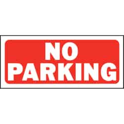 Hy-Ko English 6 in. H x 14 in. W Sign Plastic No Parking