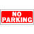 Hy-Ko English 6 in. H x 14 in. W Sign Plastic No Parking