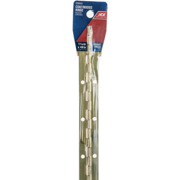 Ace 1-1/16 in. W x 48 in. L Bright Brass Brass Continuous Hinge 1