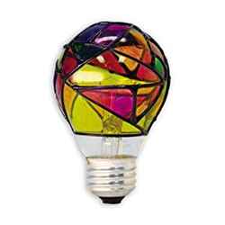 GE Lighting Stained Glass 25 watts A19 Incandescent Bulb 380 lumens Soft White A-Line 1 pk