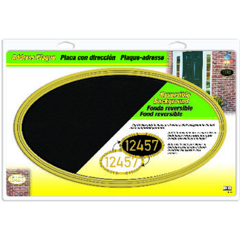 Hy-Ko Black/White Plastic Oval Address Plate