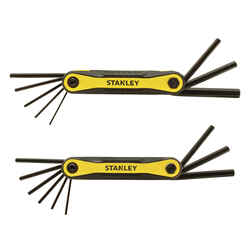 Stanley Multi-Size Metric and SAE Fold-Up Folding Locking Hex Key Set 6.7 in. 17