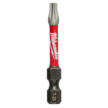 Milwaukee SHOCKWAVE T25 x 2 in. L Torx Screwdriver Bit 1/4 in. Quick-Change Hex Shank 1 pc. S