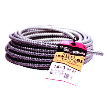 Southwire 50 ft. 14/3 Steel Armored AC Cable Stranded