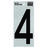 Hy-Ko Reflective Vinyl 6 in. 4 Number Self-Adhesive Black