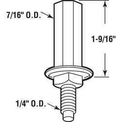 Prime-Line Mill Silver Steel Bi-fold Door Pivot 1 pk