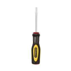 Stanley 3 in. Fluted Cabinet Slotted Screwdriver Steel Yellow 1 EA 3/16