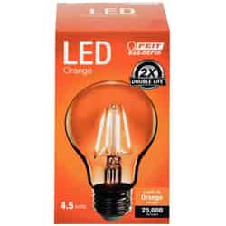 Feit Electric Filament A19 E26 (Medium) LED Bulb Orange 30 Watt Equivalence 1 pk