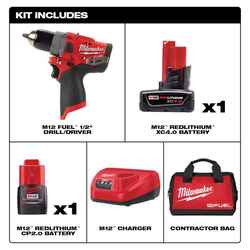 Milwaukee 12 V 1/2 in. Brushless Cordless Drill Kit (Battery & Charger)