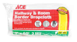 ACE 3 ft. W X 60 ft. L X 2 mil T Plastic Hallway and Room Border Drop Cloth