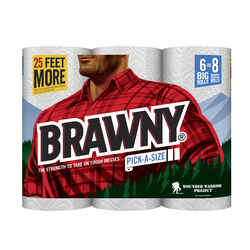 Brawny Paper Towels 102 sheet 2 Ply 6 roll