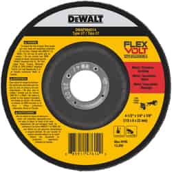DeWalt Flexvolt 1/4 in. thick x 7/8 in. x 4-1/2 in. Dia. Metal Grinding Wheel 13300 rpm 1 pc.