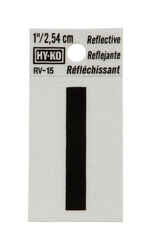 Hy-Ko 1 in. Black I Reflective Self-Adhesive Vinyl Letter