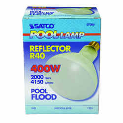 Satco Pool Lamp 400 watts BR40 Incandescent Bulb Soft White Floodlight 1 pk 4000 lumens