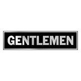 Hy-Ko English Gentlemen 2 in. H x 8 in. W Aluminum Sign