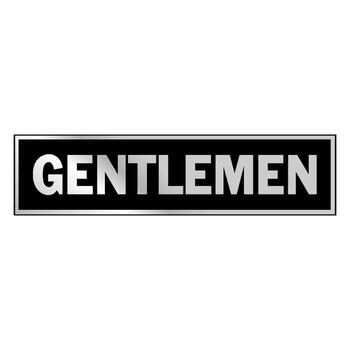 Hy-Ko English Gentlemen 2 in. H x 8 in. W Aluminum Sign