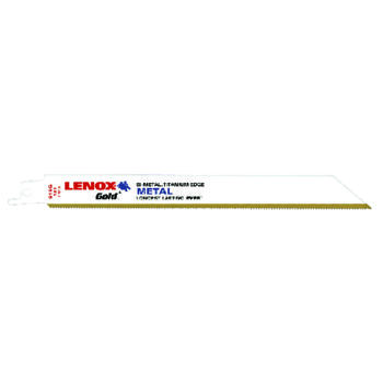 Lenox Gold 8 in. L x 3/4 in. W Bi-Metal Reciprocating Saw Blade 18 TPI 5 pk