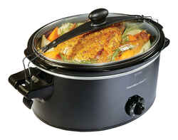 Hamilton Beach 6 qt. Metal Slow Cooker Black