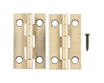 Ace 2.75 in. W x 1-1/2 in. L Antique Brass Brass Narrow Hinge 2 pk