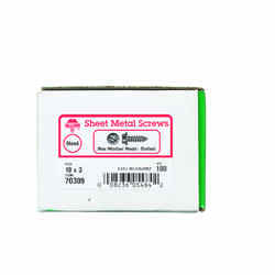 HILLMAN 3 in. L x 10 Slotted Zinc-Plated Steel Sheet Metal Screws 100 per box Hex Washer