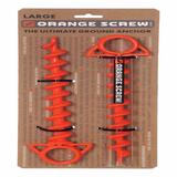 Orange Screw 1-1/8 in. W X 12-1/4 in. L Orange Ground Anchor 2 pk