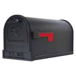 Gibraltar Mailboxes Post Mounted Black 9-1/2 in. W x 21-1/2 in. L x 11 in. H x 21-1/2 in. L Mailb