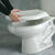 Mayfair Elongated White Molded Wood Toilet Seat