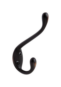 Amerock 4-7/16 in. L Zinc Large Coat and Hat Hook 1 pk Bronze