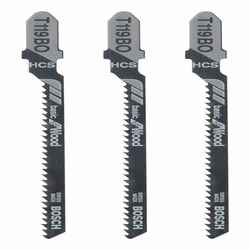 Bosch 3 in. High Carbon Steel T-Shank Side set and ground Jig Saw Blade 12 TPI 3 pk