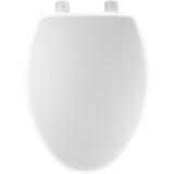 Mayfair Slow Close Elongated White Plastic Toilet Seat