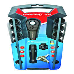 Crescent X6 Assorted Sizes S X 1/2 in. drive S Metric and SAE 12 Point Socket Wrench Set 20 pc