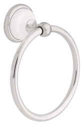 Franklin Brass Bellini Polished Chrome/White Towel Ring Die Cast Zinc