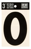 Hy-Ko Black Vinyl Number Self-Adhesive 0 3 in.