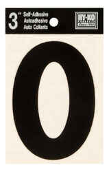 Hy-Ko Black Vinyl Number Self-Adhesive 0 3 in.